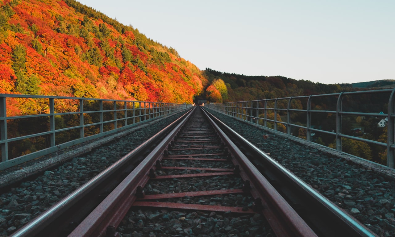 how are train carried to its track0